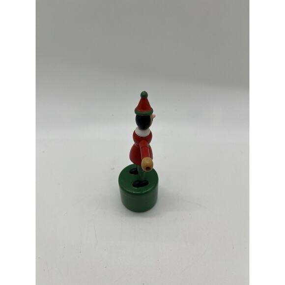 Pinocchio Wooden Collapsing Push Button Puppet Midwest Of Cannon Falls - Picture 2 of 5